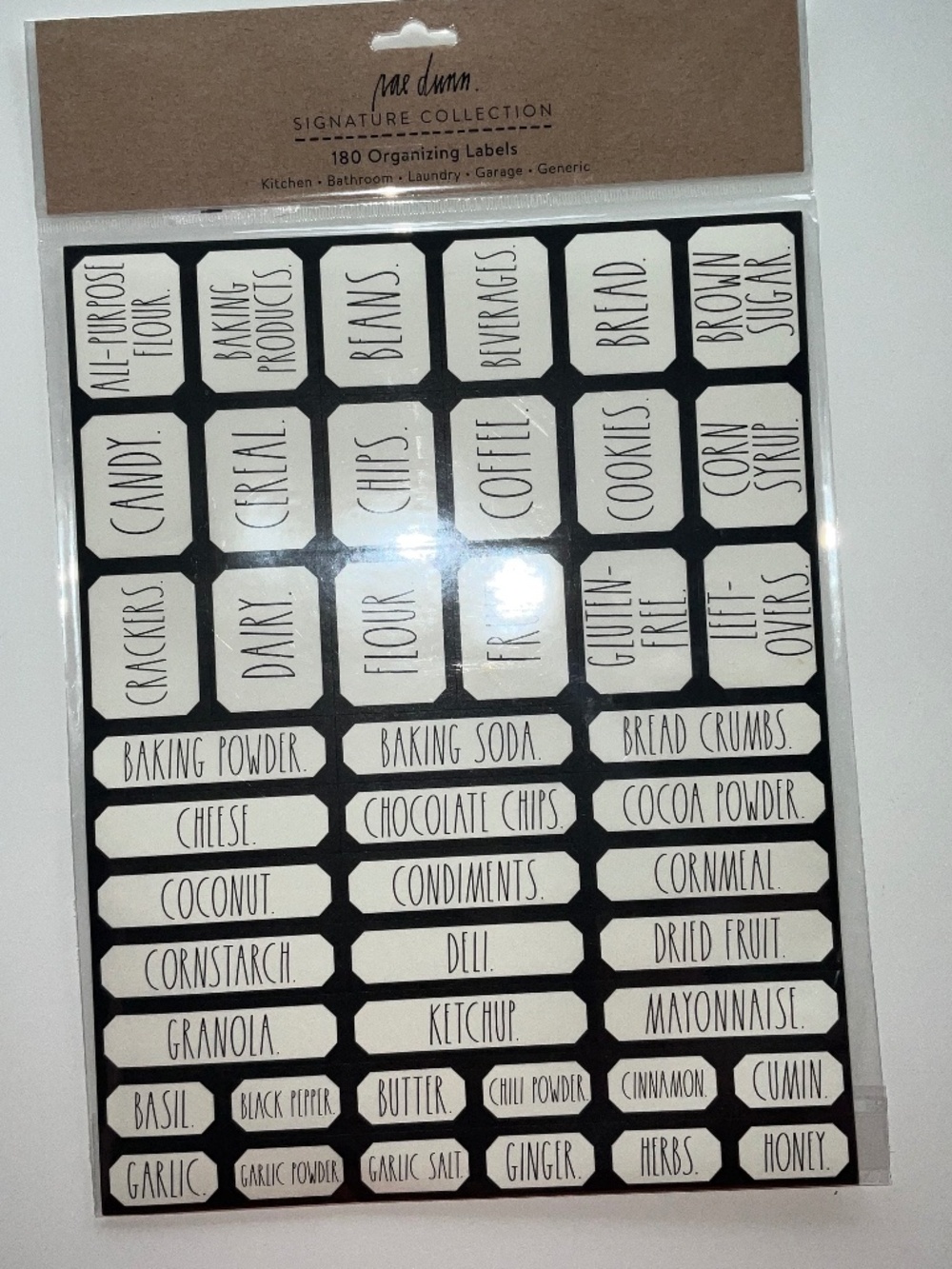 Rae Dunn Labels for kitchen and Organization 180 labels